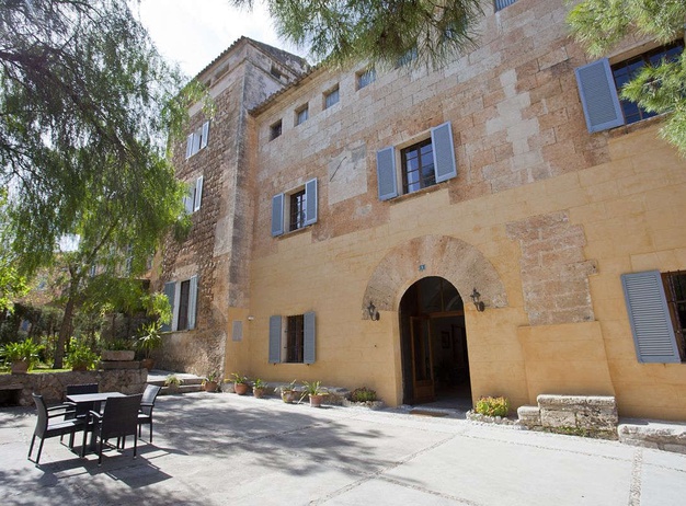 Fachada Casa rural Ca S’Hereu en Son Servera, Mallorca